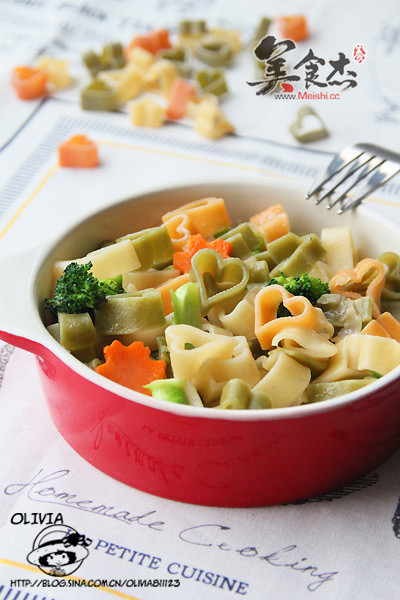 Heart-shaped Pasta with Cheese recipe