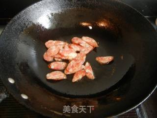 Stir-fried Sausage with Winter Bamboo Shoots recipe