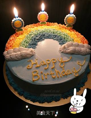 #trust之美#rainbow Birthday Cake recipe