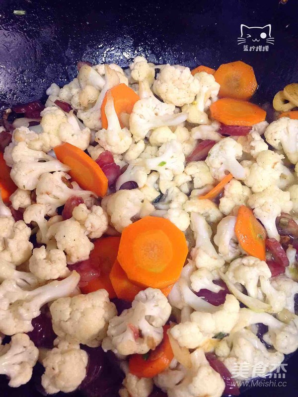 Roasted Cauliflower with Chinese Sausage recipe