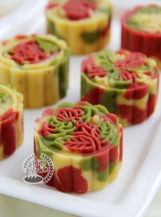 Dazzling Colorful Mung Bean Cake recipe