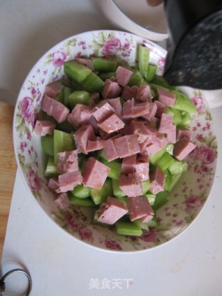 Cucumber with Luncheon Meat recipe