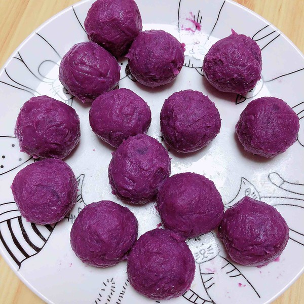 Coconut Milk Purple Sweet Potato Milk Skin Mooncake recipe