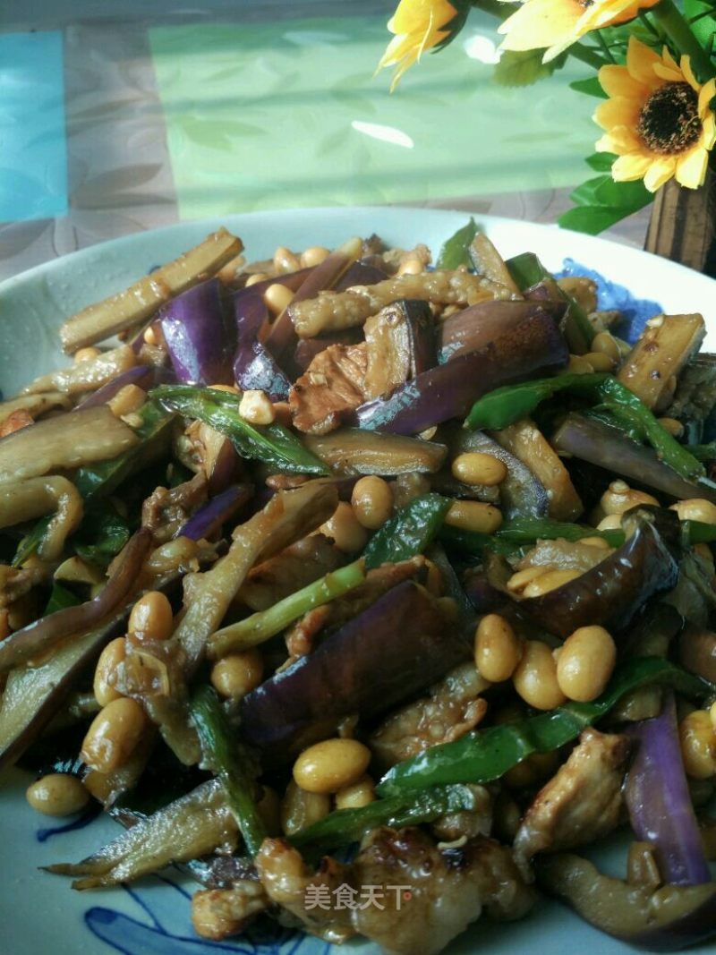 Eggplant with Soy Beans recipe