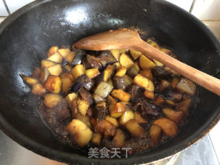 Eggplant Sausage Braised Rice#蛋plant# recipe