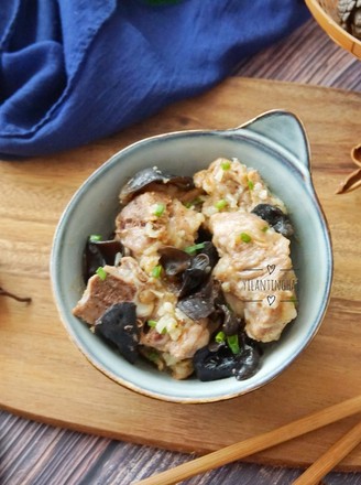 Steamed Pork Ribs with Fungus recipe