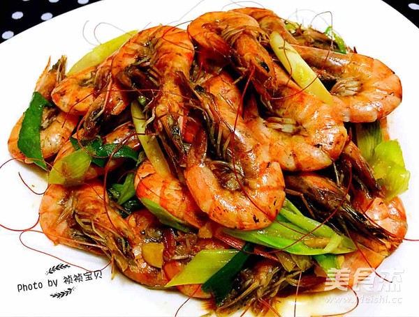 Stir-fried Sea Prawns with Shallots recipe