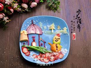 Creative Breakfast with Snow Scene recipe