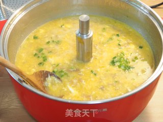 Pumpkin and Egg Beef Congee recipe