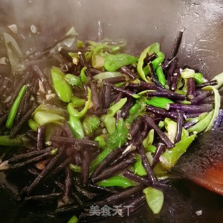 Fried Purple Beans recipe