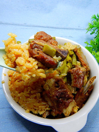 Braised Rice with Beans and Ribs recipe
