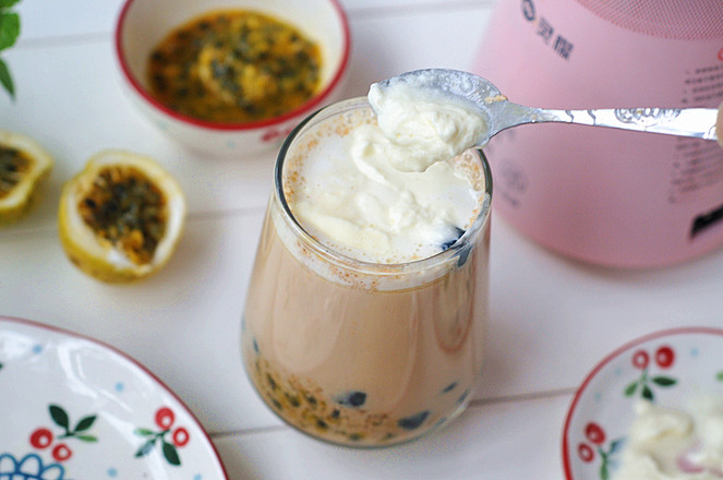 Passion Fruit Milk Covered Milk Tea recipe