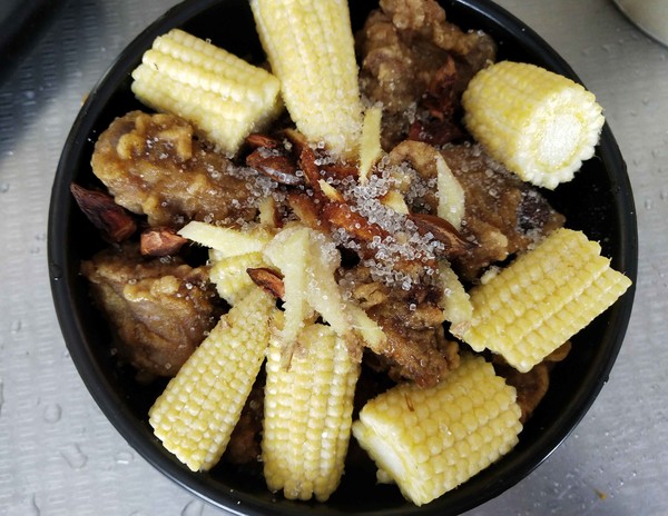 Steamed Spare Ribs with Baby Corn recipe