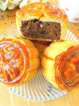 Candied Date Bean Paste Filling Mooncakes recipe