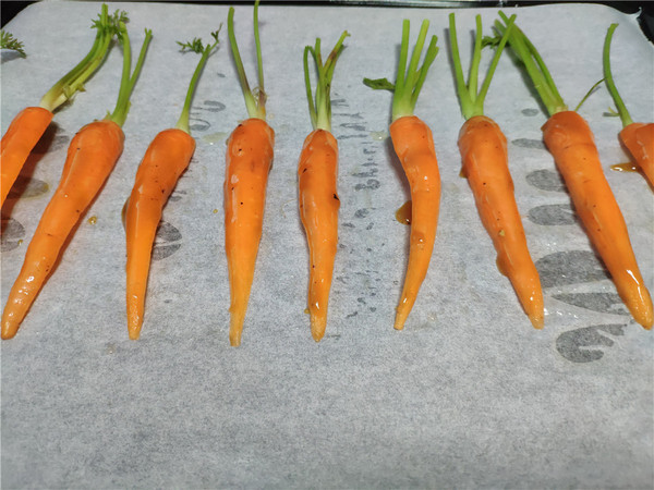 Roasted Baby Carrots with Teriyaki Sauce recipe