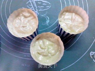#蛋美食# Paper Cup Avocado Chiffon Cake recipe