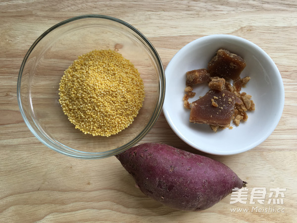 Microwave Version Purple Sweet Potato Millet Porridge recipe