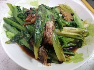 Stir-fried Lettuce with Dace in Black Bean Sauce recipe