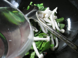 #trust of The Beauty# Stir-fried Rapeseed with White Jade Mushroom recipe