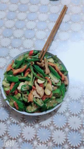 Fried Pork with Okra recipe