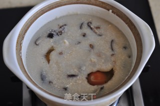 Oatmeal and Mushroom Chicken and Egg Congee recipe