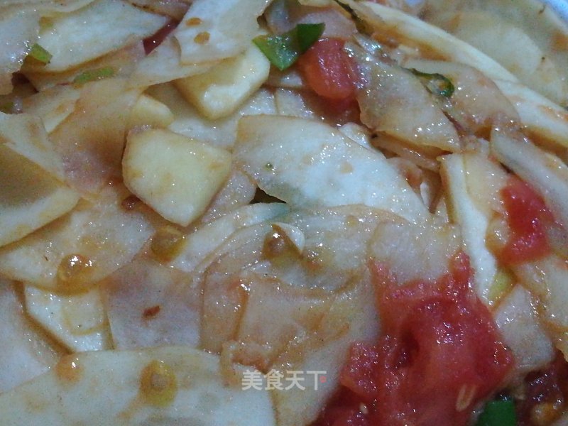 Fried Winter Squash with Tomatoes