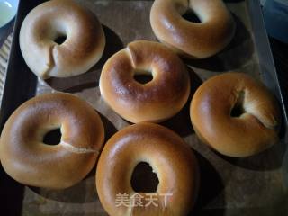 Salted Egg Yolk Pork Floss Bagels recipe