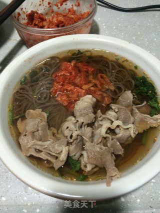 Lamb Slices Hot Soup Cold Noodles recipe