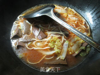 Cabbage Duck Blood Noodle Soup recipe