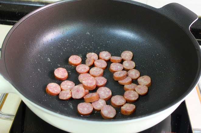 Black Pepper Beef Sausage Fried Rice recipe