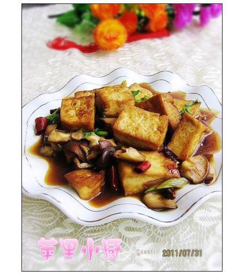 Tofu with Mushroom and Oyster Sauce