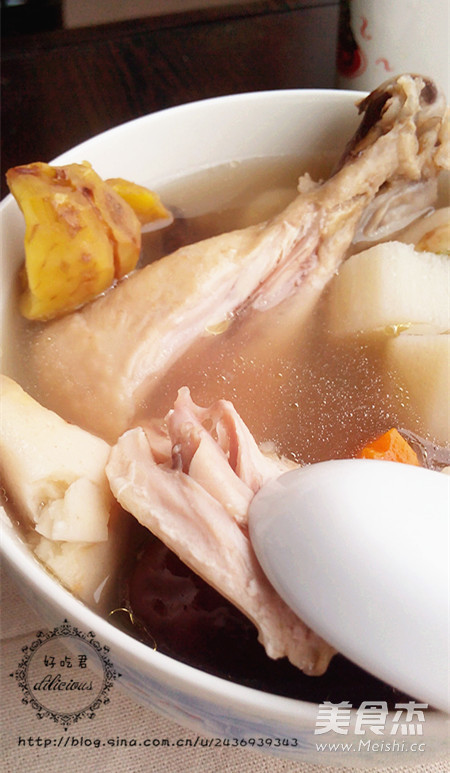 Yam Chestnut Chicken Soup recipe