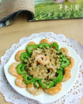 Dried Bitter Gourd Shrimp in Sesame Sauce recipe