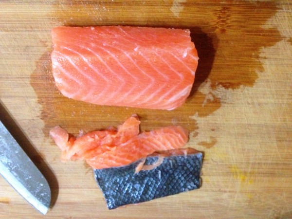 Salmon Sashimi with Fungus recipe