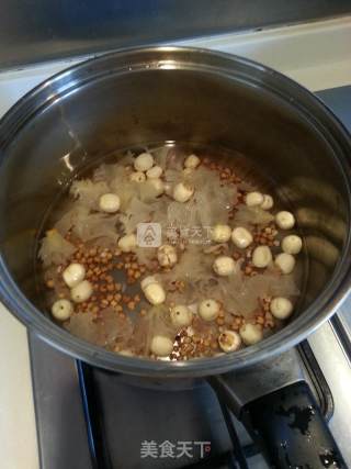 Tremella, Coix Seed and Lotus Seed Salty Soup recipe