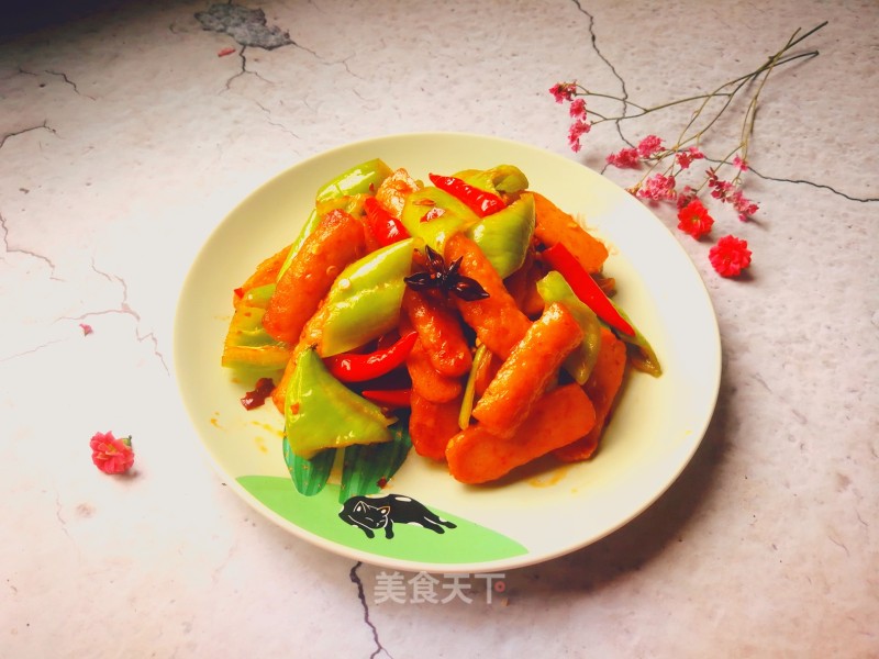 Stir-fried Green Peppers are Not Spicy recipe