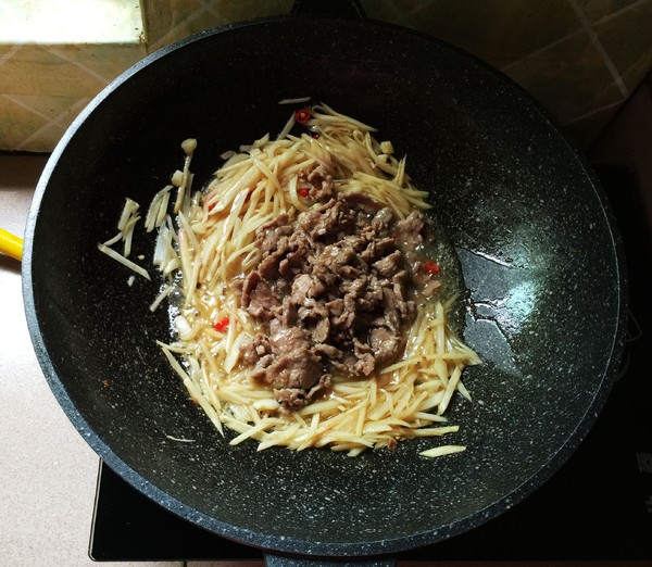 Stir-fried Beef with Tender Ginger recipe