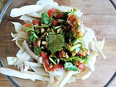 Shredded Eryngii Mushrooms in Cold Dressing recipe