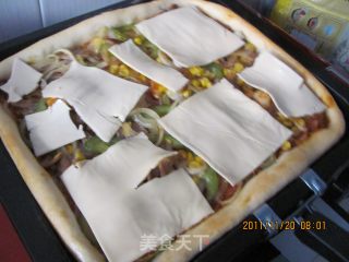 Breakfast Cheese Square Pizza recipe