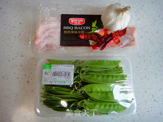 Garlic Bacon Snow Pea recipe