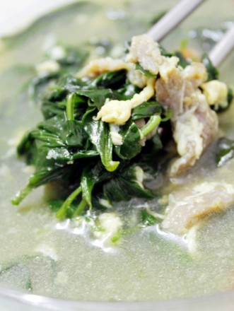 Lean Meat Goji Leaf Soup recipe
