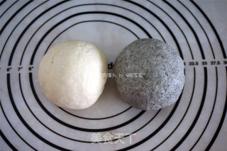 Black Sesame Two-color Steamed Bun recipe