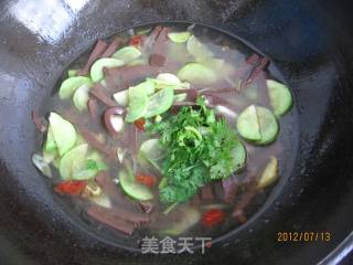 Cucumber and Pork Blood Soup recipe