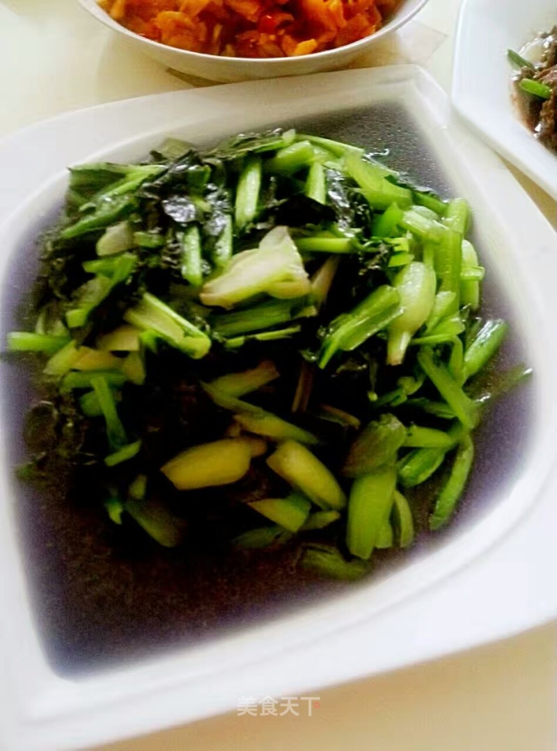 Fried Purple Rape recipe