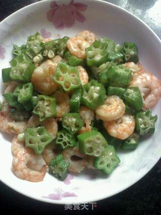 Fried Shrimp with Okra recipe
