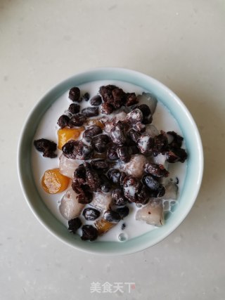 Coconut Milk, Red Bean and Taro Balls recipe