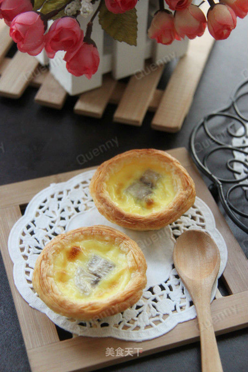 [banana Egg Tart with Milk Tea]-quick and Easy Afternoon Tea recipe