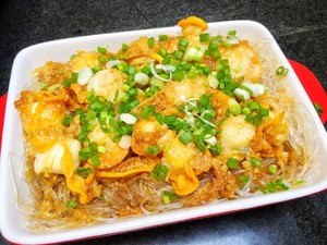 Steamed Scallops with Garlic Vermicelli recipe