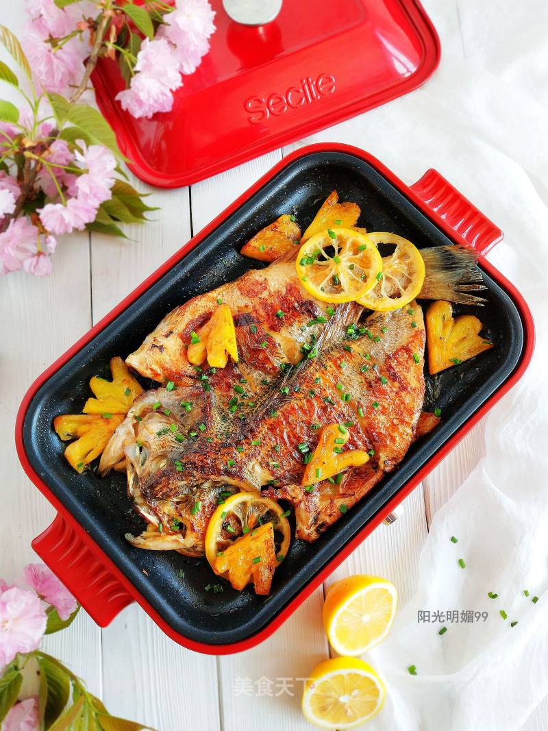 Grilled Sea Bass with Pineapple recipe