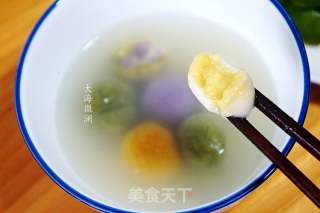 Colorful Glutinous Rice Balls recipe